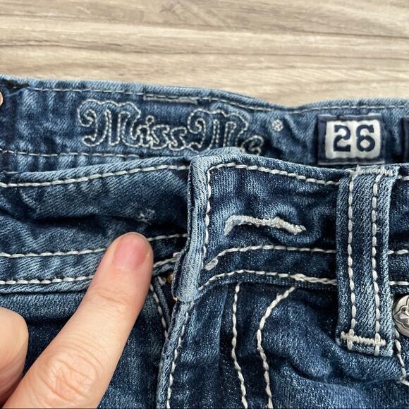 Miss Me black and white spotted cow flaps size 26 - Picture 9 of 15